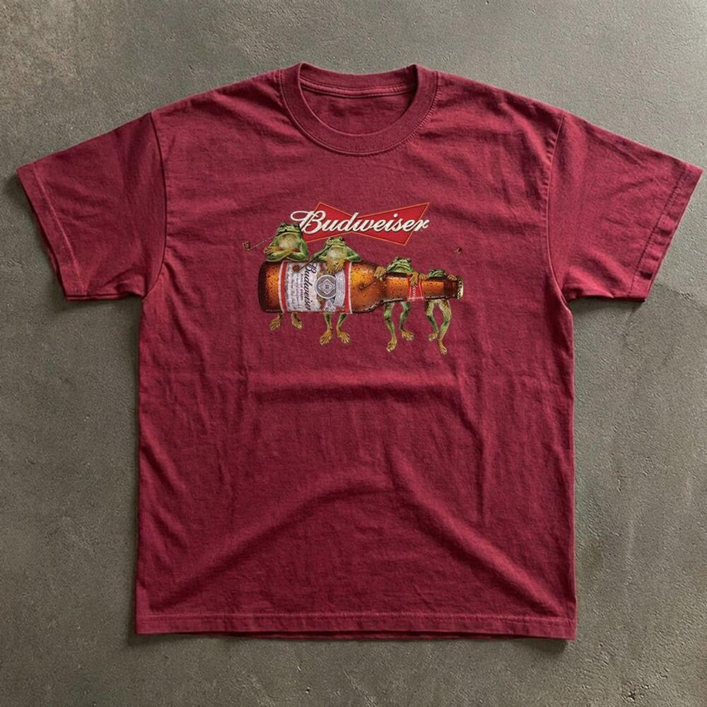 Gildan Budweiser Frogs Design Graphic Tee